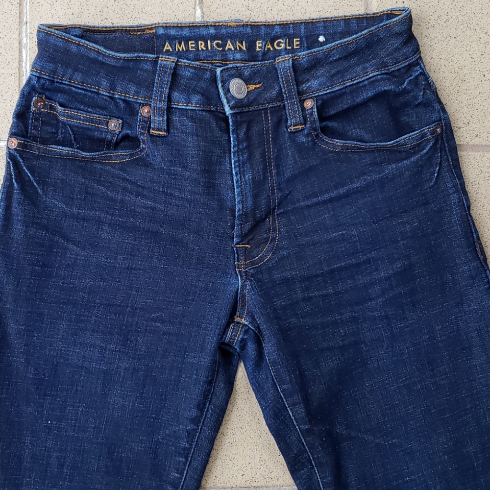American Eagle Men's Slim Straight Stretch Jeans 27" Waist X 27" Inseam Length - Picture 4 of 12